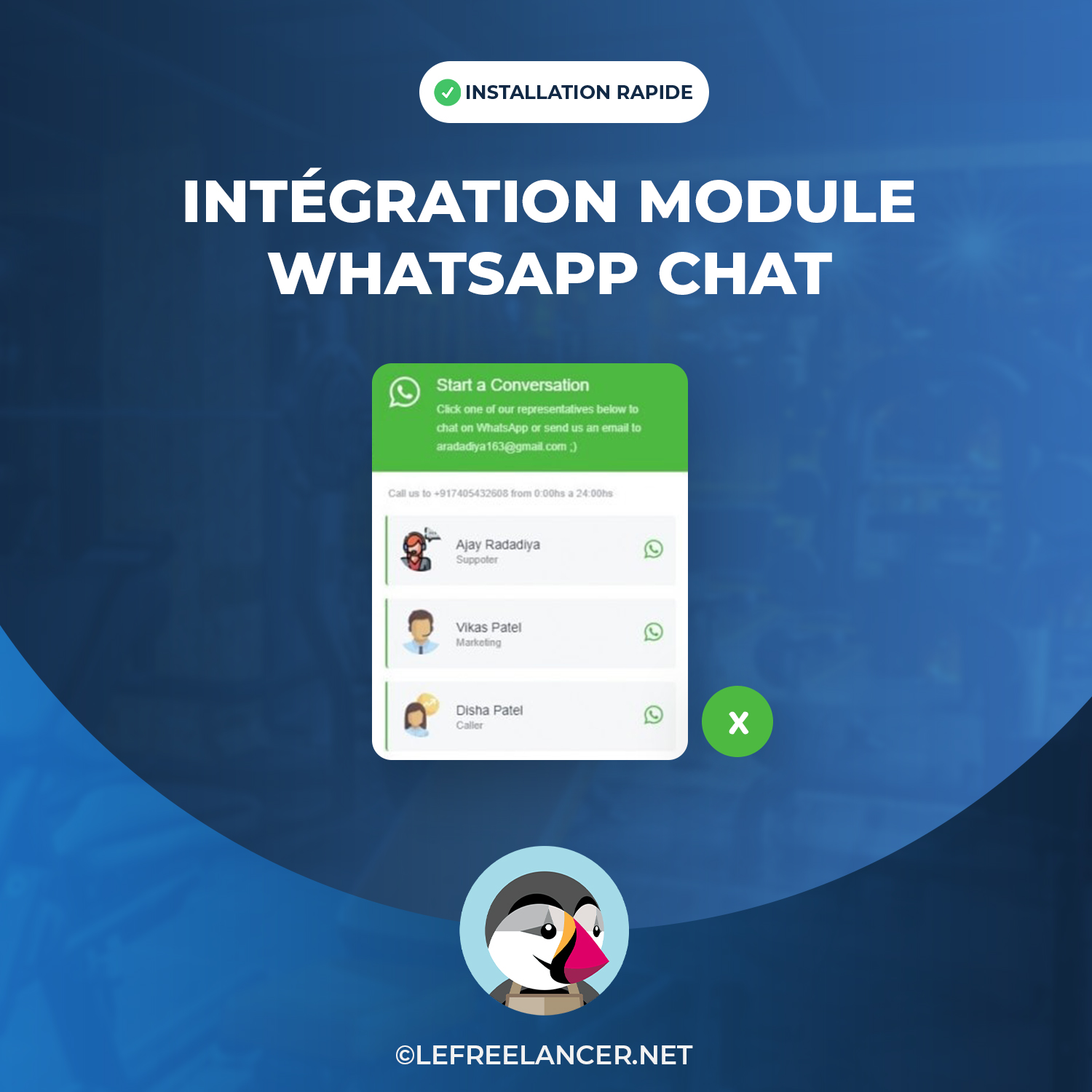 Intégration Module WhatsApp Chat