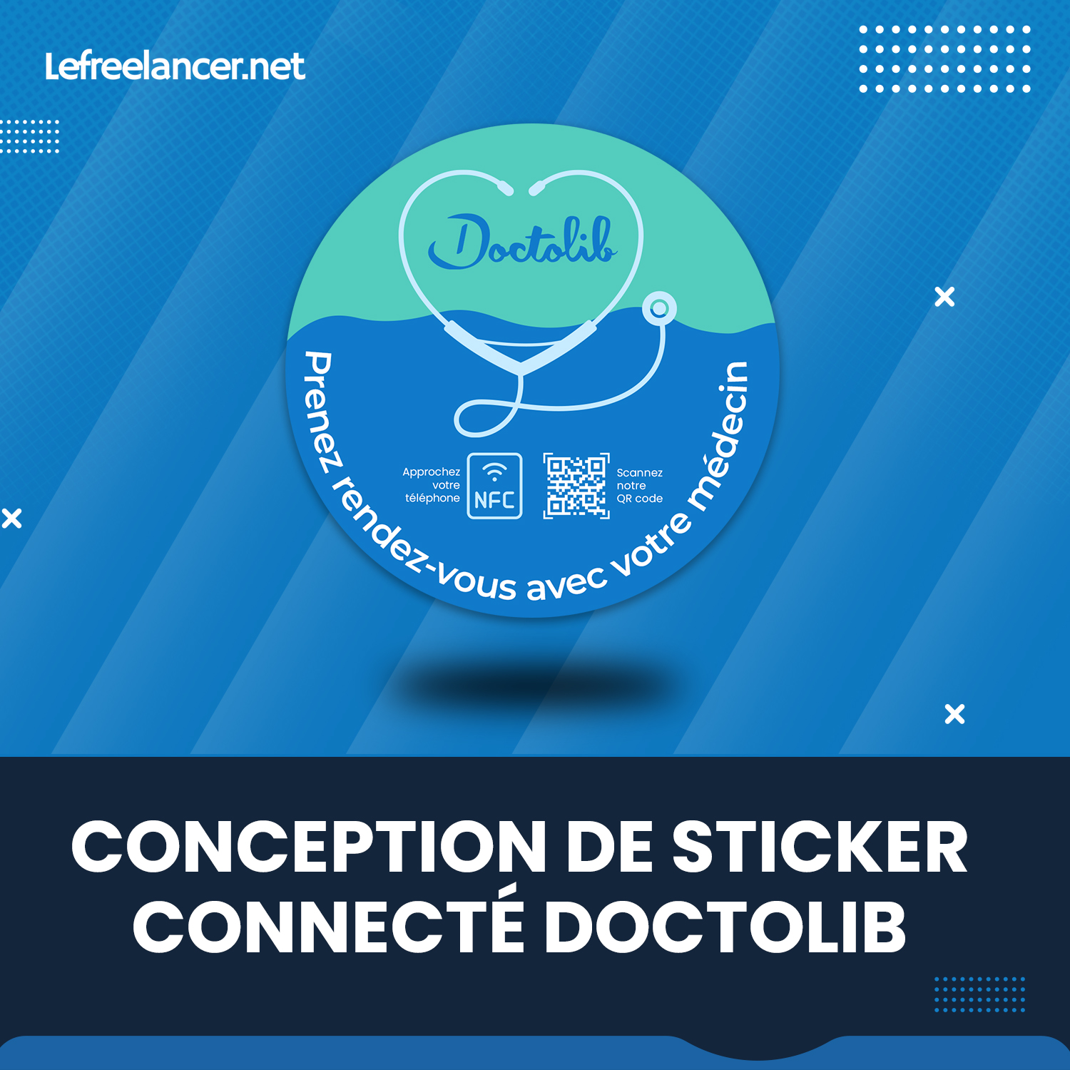 Sticker Connecté Doctolib Multi-surfaces Avec Puce NFC