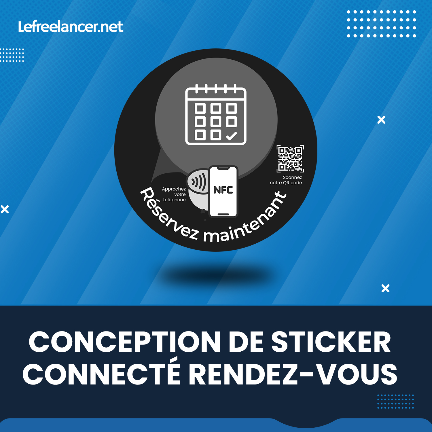 Sticker Connecté Rendez-vous Multi-surfaces Avec Puce NFC