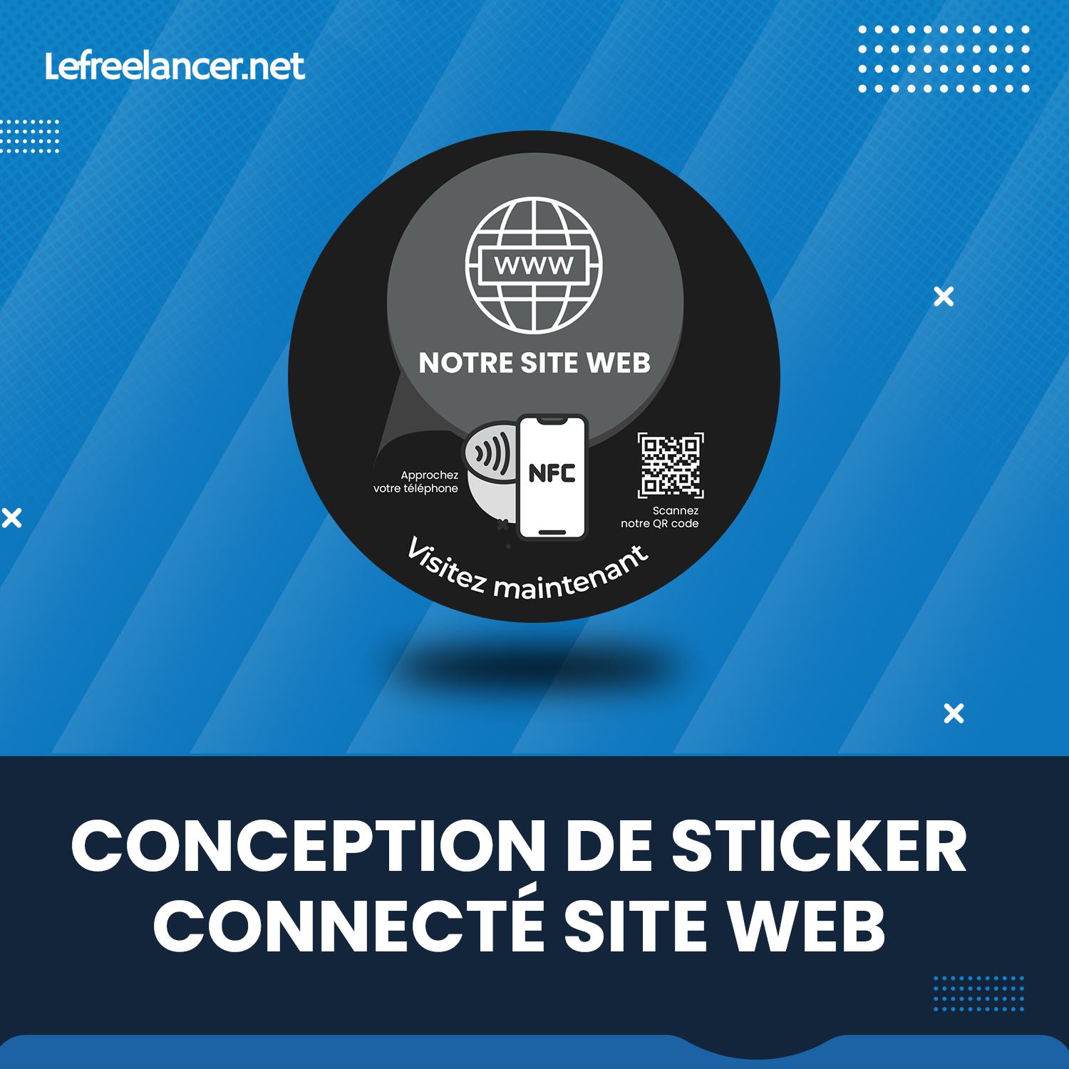 Sticker Connecté Site Web Multi-surfaces Avec Puce NFC